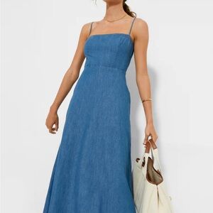 NWT Tuckernuck Blue Spaghetti Strap Maxi Dress